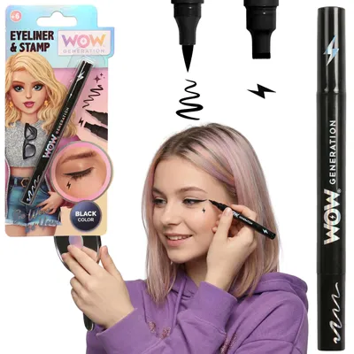 Produktbild von WOW Generation Schwarzer Eyeliner-Stift mit Stempel für Mädchen ab 6 Jahren