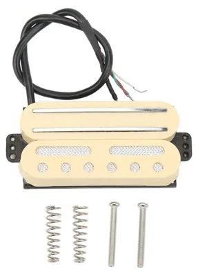 Produktbild von Gitarren-Tonabnehmer aus Metall und Kunststoff, süßer, zarter Klang, rauschfrei, Doppelspule, Einzelspule