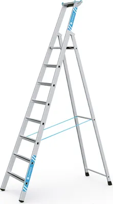 Produktbild von Zarges gebördelte Stehleiter Saferstep S eloxiert 8 Stufen