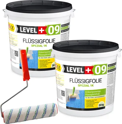 Zdjęcie produktu dla Folia w płynie Level FLÜSSIGFOLIE SPEZIAL L+09 40kg + Wałek Malarski 25cm