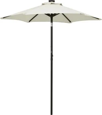 Obrázok produktu pre Záhradný slnečník s LED, pieskový 200x211 cm, hliník