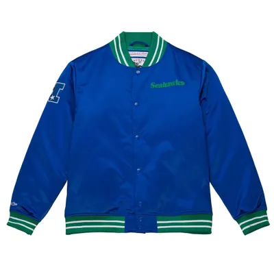 Produktbild von Seattle Seahawks NFL Mitchell & Ness Heavyweight Satin Jacke Blau-S