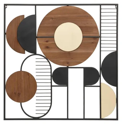 Immagine prodotto di Decorazione da parete in metallo Aenor, geometrica, 70 x 70 cm
