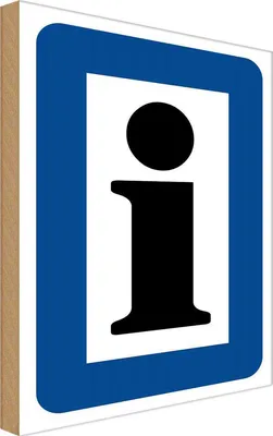 Produktbild von vianmo Holzschild 18x12 cm Information Touristinformation Warnschild Hinweisschild