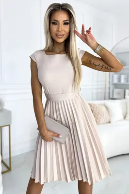 Produktbild von Numoco Damenkleid in A-Linie Lila beige S