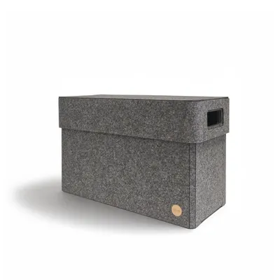 Produktbild von Aufbewahrungsbox CLASSIC Filz 45 x 22 x 28 cm mit Deckel in anthrazit meliert