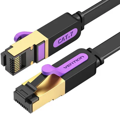 Produktbild von Vention ICABF, 1 m, Cat7, RJ-45, RJ-45, Schwarz