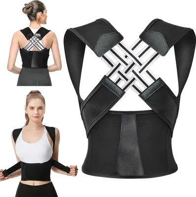 Produktbild von Haltungskorrektur, Haltungstrainer für Frauen Männer, Verstellbare Rücken Geradehalter, Atmungsaktive Schultergurt Rückengurt Rückenstütze für Rücken Hals und Schulter-XL