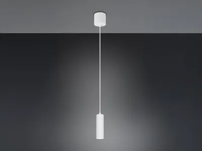 Produktbild von Kleine LED Pendelleuchte einflammig Weiß, Küchenlampe hängend für Esstisch