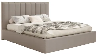 Image de Selsey Togents - Lit Tapissé 160x200 avec Tissu Chenille, Marron