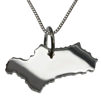 Produktbild von 50cm Halskette + Andalusien Anhänger in massiv 925 Silber
