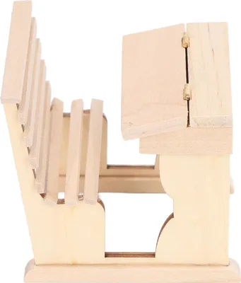 Immagine prodotto di 1:12 Casa delle bambole miniatura banco scuola Tiny Birch Wood Classroom Chair for Nursery Library Dollhouse