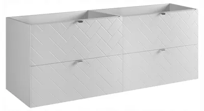 Zdjęcie produktu dla Szafka Łazienkowa Wisząca Pod Umywalkę 160X46 Cm Rensan Biała Fronty Mdf