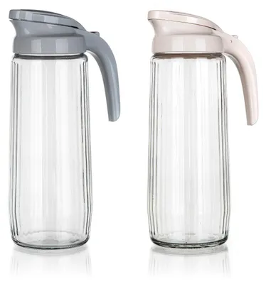 Image de Pichet en verre STRIPE 1,5L avec couvercle, différentes couleurs