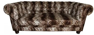 Produktbild von Casa Padrino Limited Edition Designer Chesterfield Sofa im Leoparden-Look, 203 x 93 x 79 cm