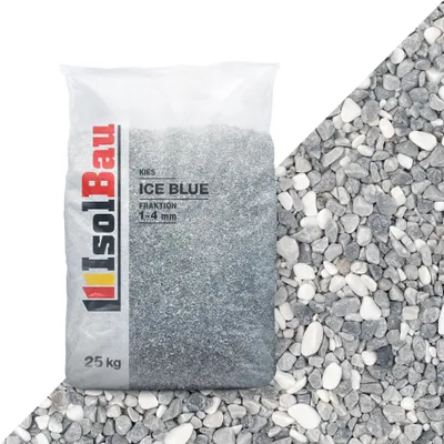 Produktbild von Isolbau - Zierkies 25 kg - Marmorkies 1-4 mm - Deko-Steine für Garten, Steinteppich, Aquariumkies, Ziersplitt Natursteine Gartenkies Wegkies Teichkies für Innen und Außen - Ice Blue