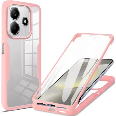 Obrázek produktu pro Pro Xiaomi Redmi Note 14 5G Plné krytí 360 stupňů Akrylátové hybridní TPU pouzdro Růžové