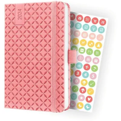 Produktbild von Wochenkalender Jolie 2024 ca. A6 1 Woche/2 Seiten Hardcover rose pink