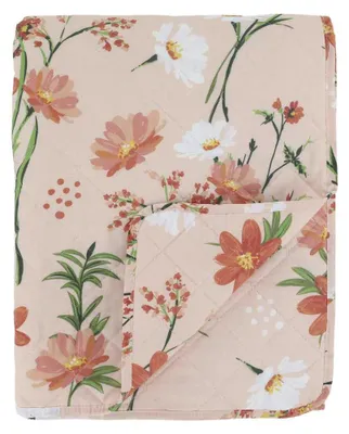 Produktbild von Chic Antique Quilt AIX Rosa Blumen Muster 180x130 cm Baumwolle Tagesdecke