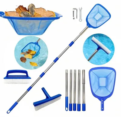 Produktbild von Poolnetz mit Teleskopstange, 218 cm, feine Maschen für Pool und Teich