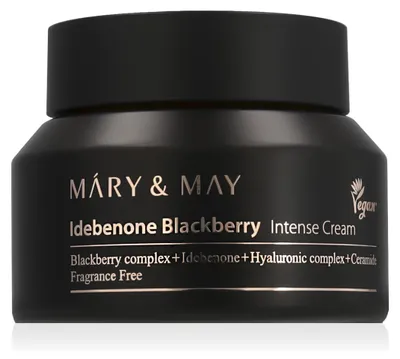 Immagine prodotto di Mary&May Idebenone + Blackberry complex intensive total care cream 70g - Crema viso rigenerante e rassodante