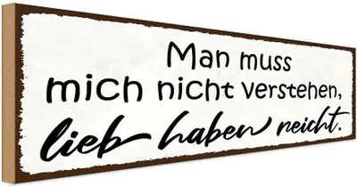 Produktbild von vianmo Holzschild 10x27 cm man muss mich nicht verstehen Dekoration