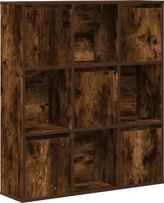Obrázok produktu pre vidaXL Regál na knihy smoke oak 89x24x101,5 cm materiál na báze dreva