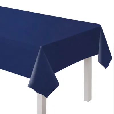 Produktbild von Tischdecke PVC Unifarben 137x274cm | Dunkelblau