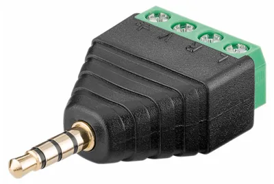 Produktbild von Terminal Block 4-Pin > Klinke 3,5 mm Stecker (4-Pin, stereo) mit Schraubbefestigung