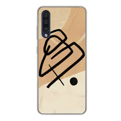 Produktbild von MuchoWow® Handyhülle Schutzhülle Hülle für Samsung Galaxy A50 Schwarz - Design - Braun Silikon Softcase Handy Hülle - Mobiltelefonhülle