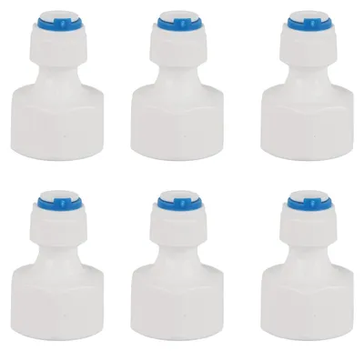 6er Set Schnellkupplungen 1/4" auf 1/2" für Wasserfilter