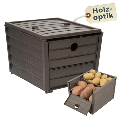 Produktbild von Kartoffel Aufbewahrungsbox Küche Zwiebel Aufbewahrung Obstkiste Gemüsekiste Kartoffelkiste zum Lagern Obst Aufbewahrung Gemüse Zwiebelbehälter Gemüsebox Vorratskiste