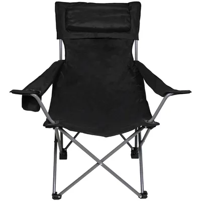 Produktbild von Campingstuhl, "Deluxe", schwarz, Rücken- u. Armlehne