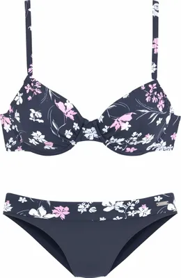Produktbild von LASCANA Bügel-Bikini marine-bedruckt Größe 44 Cup D