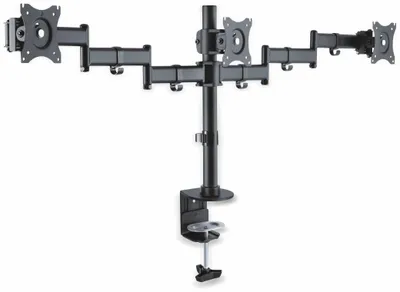 Obrázok produktu pre Držiak na 3 monitory, s možnosťou naklopenia a otáčania, vhodný pre monitory s uhlopriečkou 33-69 cm (13-27 palcov)