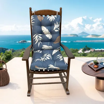 Produktbild von Wasserdichtes Schaukelstuhl Kissen Set, Stuhlkissen Sitzkissen und Rückenkissen für Schaukelstuhl Gartenmöbel Indoor Outdoor Patio Stuhlkissen,Grau