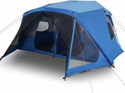 Produktbild von Familienzelt 10 Personen Blau Polyester Wasserdicht