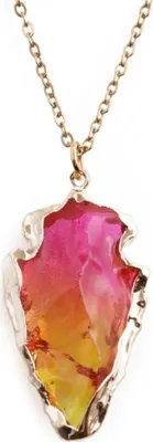 Zdjęcie produktu dla Stylowy Naszyjnik Crystal Stone - Różowy i Żółty dla Każdego KP23360