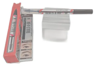 Image de Maybelline New York Crayon à sourcils Build-A-Brow 260 Deep Brown, 1 pc