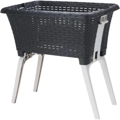 Produktbild von Waschekorb auf Fusen - Anthrazit - 38 l - 39 x 59 x 29 cm