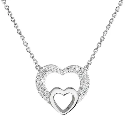 Image de Collier cœur en argent avec Swarovski 32032.1