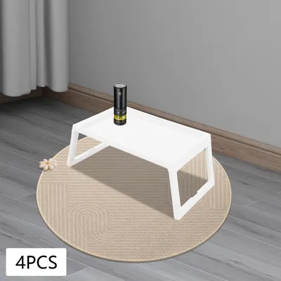 Image de Tablette de lit avec pieds pliables, lot de 4 Tablette de lit pliable avec, plateaux de service, blanc