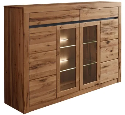 Produktbild von MASSIVMOEBEL24 Highboard Wildeiche / Zerreiche 155x43x115 natur geölt MONTREUX #153