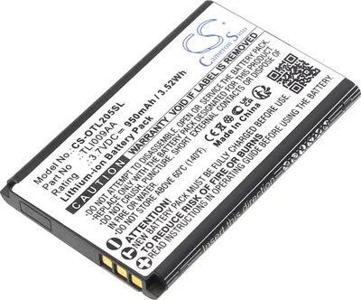 Produktbild von TECHTEK Akku Kompatibel mit [Alcatel] One Touch 2053, OT-2038X, OT-2053D, OT-2053X, OT-3025, OT-3025X, OT-3026, OT-3026G Ersetzt TLI009AA