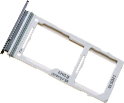 Produktbild von Samsung Galaxy S10e Dual SIM (SM-G970F) Original Ersatz Simkartenhalter und SD Card Tray, Prisma Schwarz