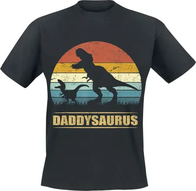 Produktbild von Familie & Freunde T-Shirt Herren Daddysaurus 3 schwarz L
