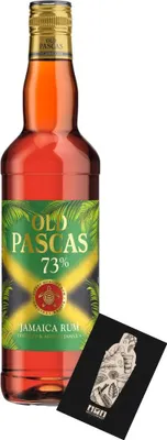 Produktbild von Old Pascas 73% Jamaica Dark Rum 0,7l (73% vol.) inkl. Mixcompany Postkarte- [Enthält Sulfite]