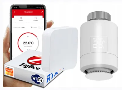 Zdjęcie produktu dla Głowica Termostat + Bramka Zigbee WiFi Tuya SET