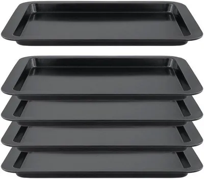 Obrázek produktu pro Sada pekáčů, 5 kusů - rozměry 33x23x2 cm - s nepřilnavým povrchem - pekáče - vhodné k servírování - pečení - vhodné do trouby - plechy do trouby