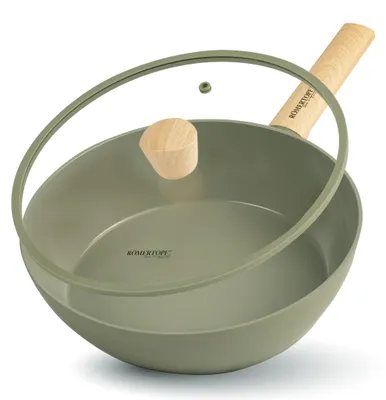 Frittierpfanne 26 cm mit Deckel, Keramikbeschichtung, Aluminium